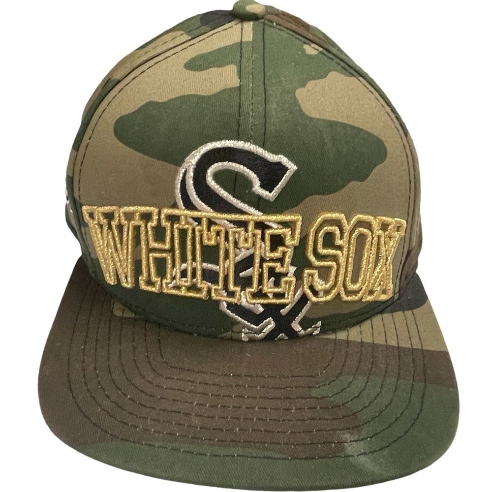 CHICAGO WHITE SOX SNAPBACK NEW ERA ORIGINAL FIT METALLIC CUE CAP HAT CAMO New